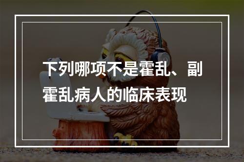 下列哪项不是霍乱、副霍乱病人的临床表现