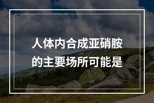 人体内合成亚硝胺的主要场所可能是