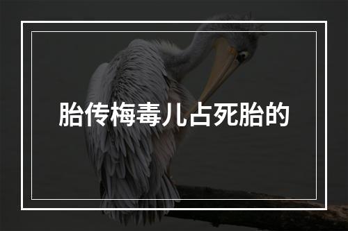 胎传梅毒儿占死胎的