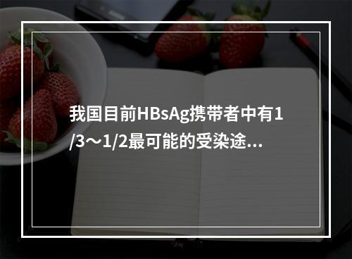 我国目前HBsAg携带者中有1/3～1/2最可能的受染途径是