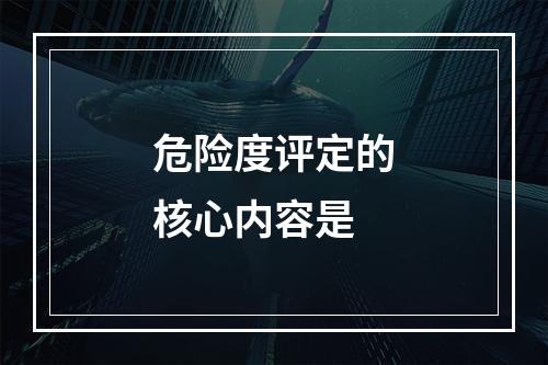 危险度评定的核心内容是