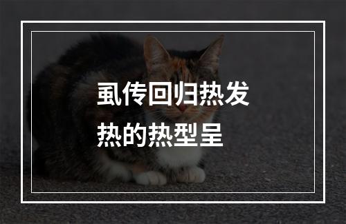 虱传回归热发热的热型呈