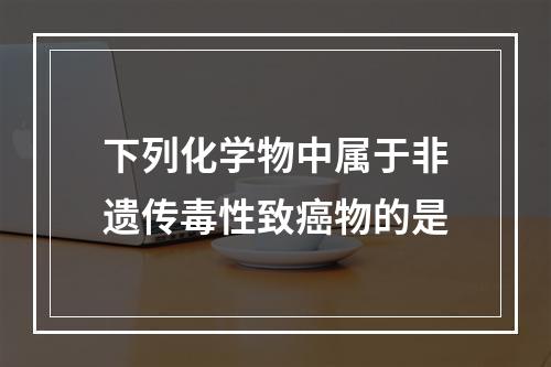 下列化学物中属于非遗传毒性致癌物的是