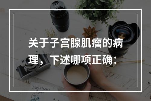 关于子宫腺肌瘤的病理，下述哪项正确：