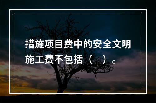 措施项目费中的安全文明施工费不包括（　）。