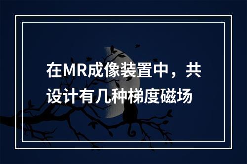 在MR成像装置中，共设计有几种梯度磁场