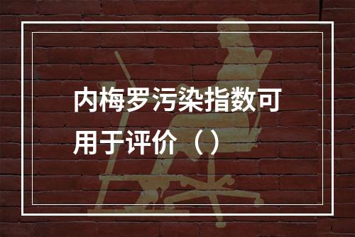 内梅罗污染指数可用于评价（ ）