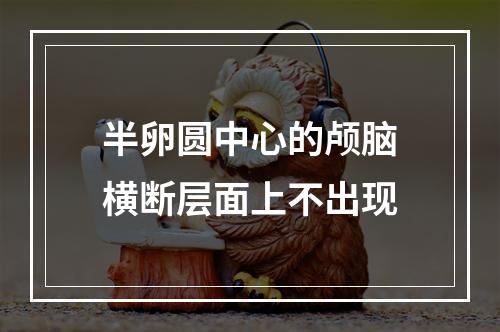 半卵圆中心的颅脑横断层面上不出现