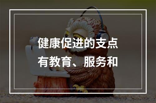 健康促进的支点有教育、服务和