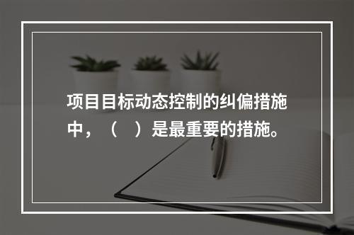 项目目标动态控制的纠偏措施中，（　）是最重要的措施。