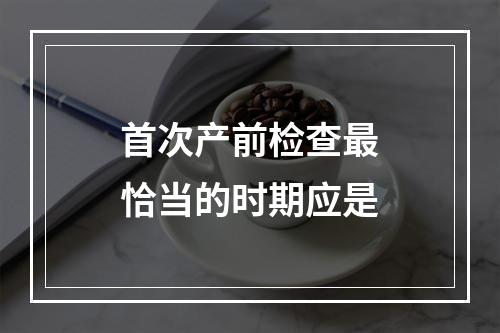 首次产前检查最恰当的时期应是