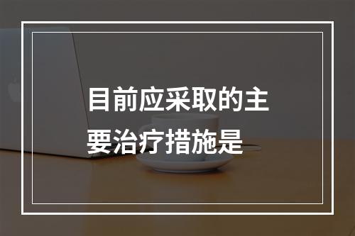 目前应采取的主要治疗措施是