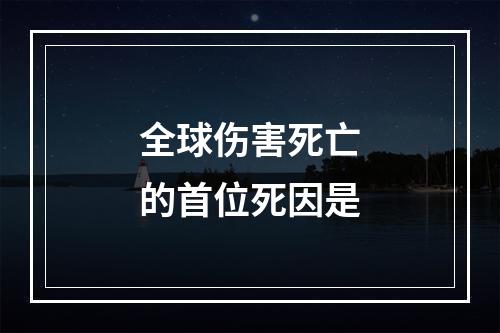 全球伤害死亡的首位死因是