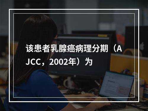 该患者乳腺癌病理分期（AJCC，2002年）为