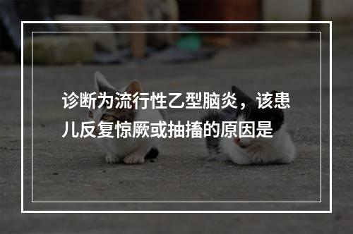 诊断为流行性乙型脑炎，该患儿反复惊厥或抽搐的原因是