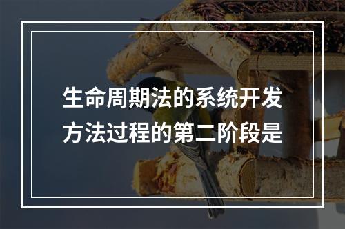 生命周期法的系统开发方法过程的第二阶段是