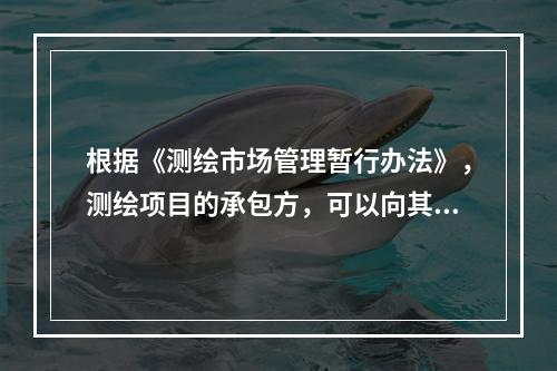 根据《测绘市场管理暂行办法》，测绘项目的承包方，可以向其他