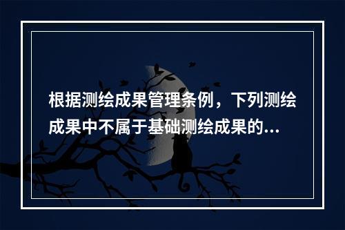 根据测绘成果管理条例，下列测绘成果中不属于基础测绘成果的是