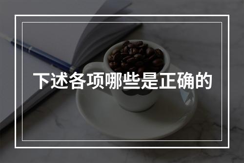 下述各项哪些是正确的