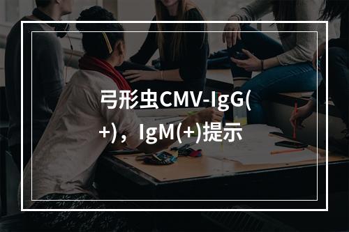 弓形虫CMV-IgG(+)，IgM(+)提示