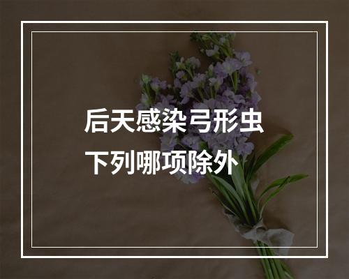 后天感染弓形虫下列哪项除外