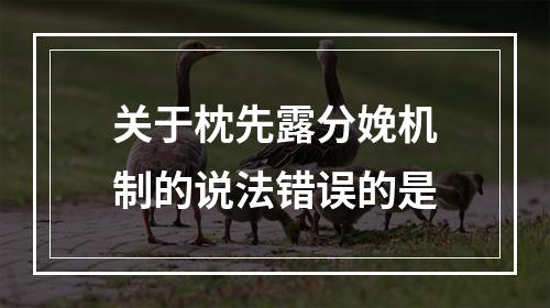 关于枕先露分娩机制的说法错误的是