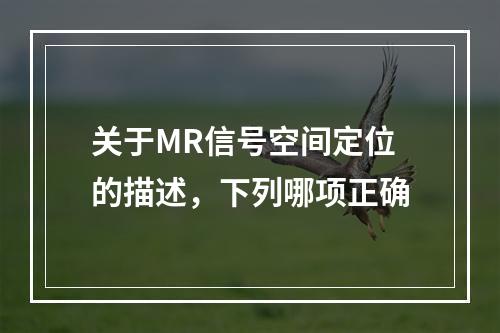 关于MR信号空间定位的描述，下列哪项正确