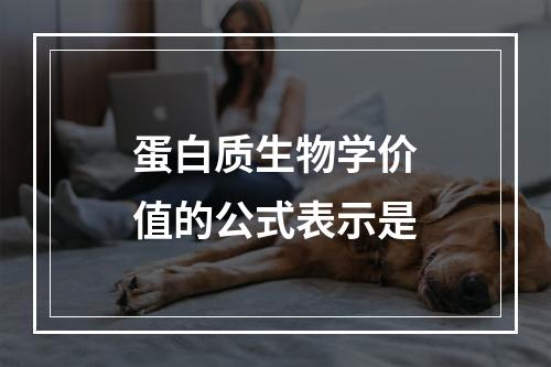 蛋白质生物学价值的公式表示是