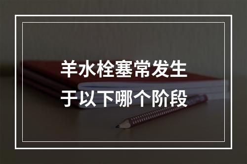 羊水栓塞常发生于以下哪个阶段