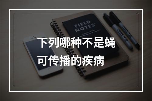 下列哪种不是蝇可传播的疾病