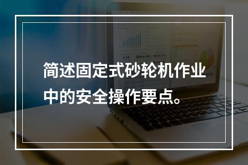 简述固定式砂轮机作业中的安全操作要点。