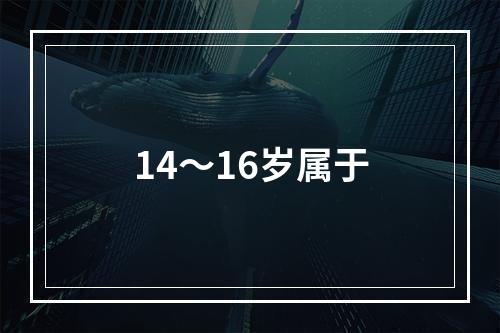 14～16岁属于