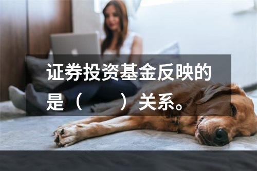 证券投资基金反映的是（　　）关系。