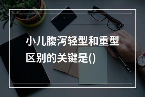 小儿腹泻轻型和重型区别的关键是()