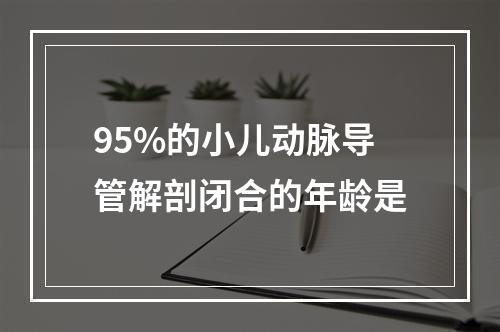 95%的小儿动脉导管解剖闭合的年龄是