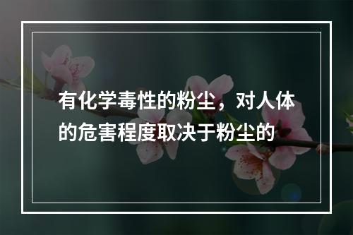 有化学毒性的粉尘，对人体的危害程度取决于粉尘的