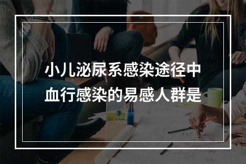 小儿泌尿系感染途径中血行感染的易感人群是