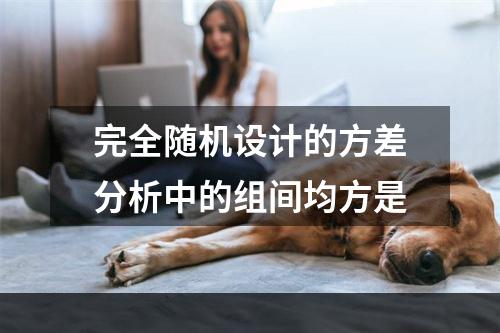 完全随机设计的方差分析中的组间均方是