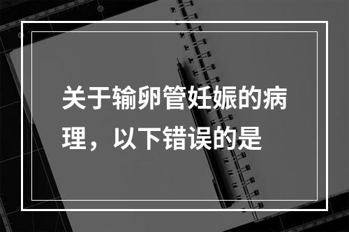 关于输卵管妊娠的病理，以下错误的是