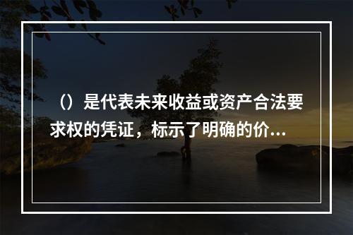 （）是代表未来收益或资产合法要求权的凭证，标示了明确的价值，