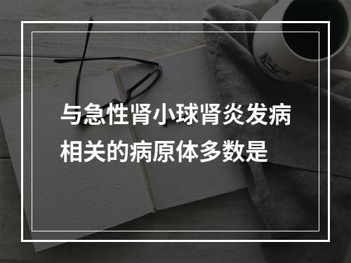 与急性肾小球肾炎发病相关的病原体多数是