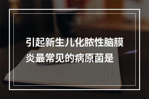 引起新生儿化脓性脑膜炎最常见的病原菌是