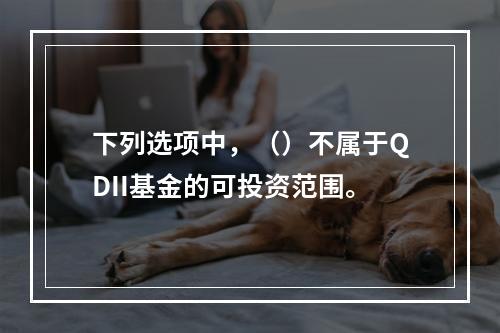 下列选项中，（）不属于QDII基金的可投资范围。