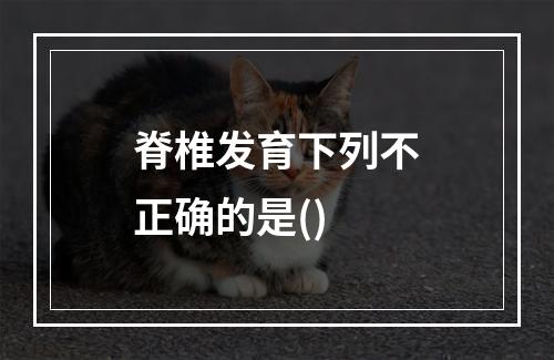 脊椎发育下列不正确的是()