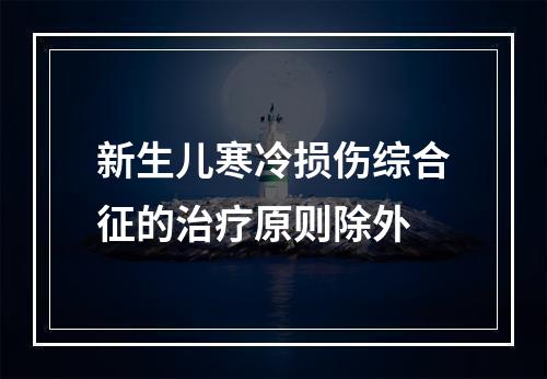 新生儿寒冷损伤综合征的治疗原则除外