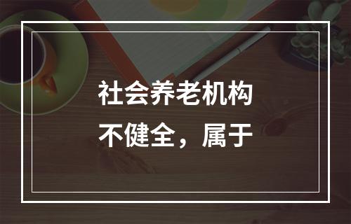 社会养老机构不健全，属于