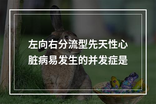 左向右分流型先天性心脏病易发生的并发症是