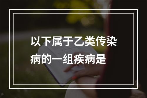 以下属于乙类传染病的一组疾病是