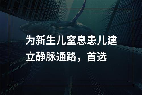 为新生儿窒息患儿建立静脉通路，首选