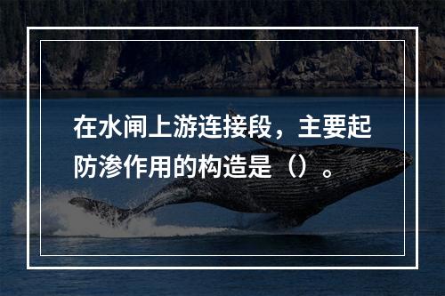 在水闸上游连接段，主要起防渗作用的构造是（）。